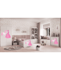 Lit enfant Princesse avec cheval blanc avec tiroir avec matelas 80x180cm - 