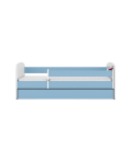Lit enfant bleu circuit formule 1 avec tiroir avec matelas 80x180cm - 