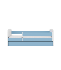 Lit enfant bébé éléphant bleu avec tiroir avec matelas 80x180cm - 