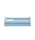 Lit enfant bleu zoo avec tiroir avec matelas 80x180cm - 