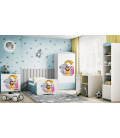Lit enfant bleu zoo avec tiroir avec matelas 80x180cm - 