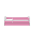 Lit enfant fée rose avec ailes avec tiroir avec matelas 70x140cm - 
