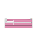 Lit enfant rose zoo avec tiroir 80x180cm - 