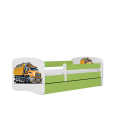 Lit enfant camion vert avec tiroir 70x140cm - 