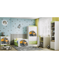 Lit enfant camion vert avec tiroir 70x140cm - 