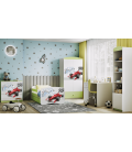 Lit enfant circuit formule 1 verte avec tiroir avec matelas 70x140cm - 