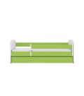 Lit enfant vert sans motif avec tiroir avec matelas 80x180cm - 