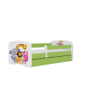 Lit enfant green zoo avec tiroir et matelas 80x180cm - 