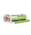 Lit enfant green zoo avec tiroir et matelas 80x180cm - 