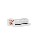 Lit enfant bambi blanc avec tiroir avec matelas 80x180cm - 