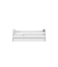Lit enfant cheval au galop blanc avec tiroir avec matelas 70x140cm - 