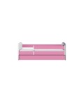 Lit enfant cheval au galop rose avec tiroir avec matelas 80x180cm - 