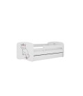 Lit enfant chat blanc avec tiroir 70x140cm - 