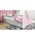 Lit enfant princesse blanche avec tiroir 70x140cm - 