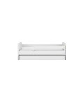 Lit enfant carte du monde blanc avec tiroir avec matelas 70x140cm - 