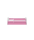 Lit enfant carte du monde rose avec tiroir 80x180cm - 