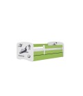 Lit enfant vert espace NASA avec tiroir 80x180cm - 