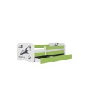 Lit enfant vert espace NASA avec tiroir 80x180cm - 