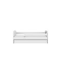 Lit enfant panda blanc 2 avec tiroir avec matelas 80x180cm - 