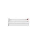 Lit enfant spiderman blanc avec tiroir avec matelas 70x140cm - 