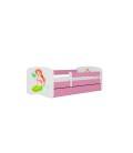 Lit enfant sirène rose avec tiroir 70x140cm - 