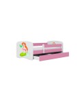 Lit enfant sirène rose avec tiroir 70x140cm - 