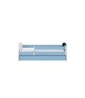 Lit enfant course bleu avec tiroir avec matelas 70x140cm - 