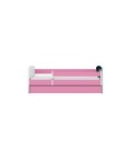 Lit enfant course rose avec tiroir 70x140cm - 