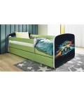 Lit enfant course verte avec tiroir 80x180cm - 