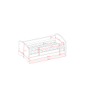 Lit enfant course verte avec tiroir 80x180cm - 