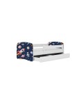 Lit enfant cosmos galaxie blanc avec tiroir 80x180cm - 