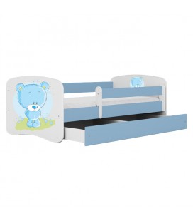 Lit enfant bleu teddybear avec tiroir 70x140cm