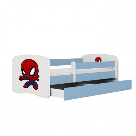 Lit enfant bleu spiderman avec tiroir 70x140cm - 