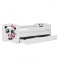 Lit enfant panda blanc avec tiroir 80x180cm - 