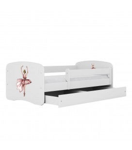Lit enfant danseuse blanc avec tiroir 80x180cm