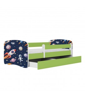 Lit enfant cosmos galaxie vert avec tiroir 80x180cm