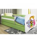 Lit enfant green zoo avec tiroir et matelas 80x180cm - 