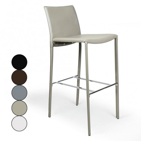 Chaise de bar tabouret en simili cuir Simplio - 5 coloris - 