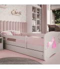 Lit enfant Princesse avec cheval blanc avec tiroir et matelas 70x140cm - 