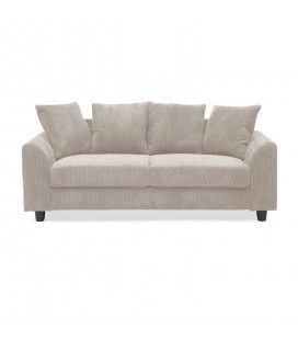 Canapé contemporain 3 places Vivaldi velours côtelé Beige