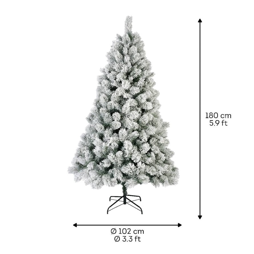 Dimensions du sapin enneigé 180cm SIBERIA