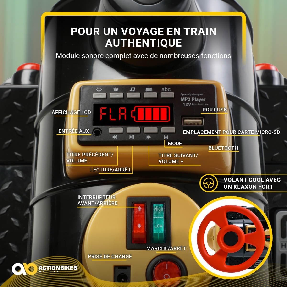 Train électrique pour enfants 180W