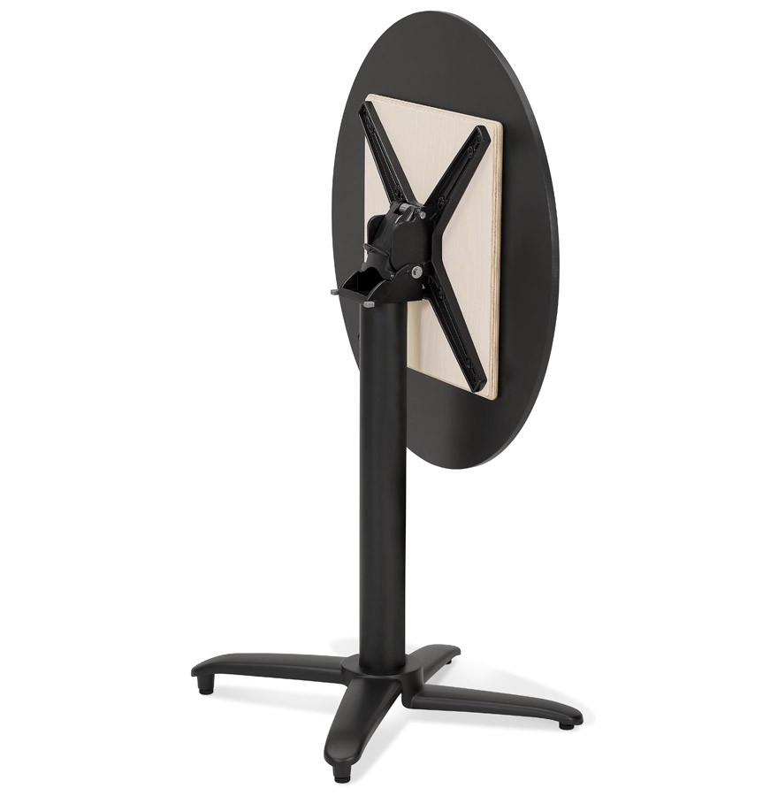 Table de terrasse pliable ronde noire COMPAKT