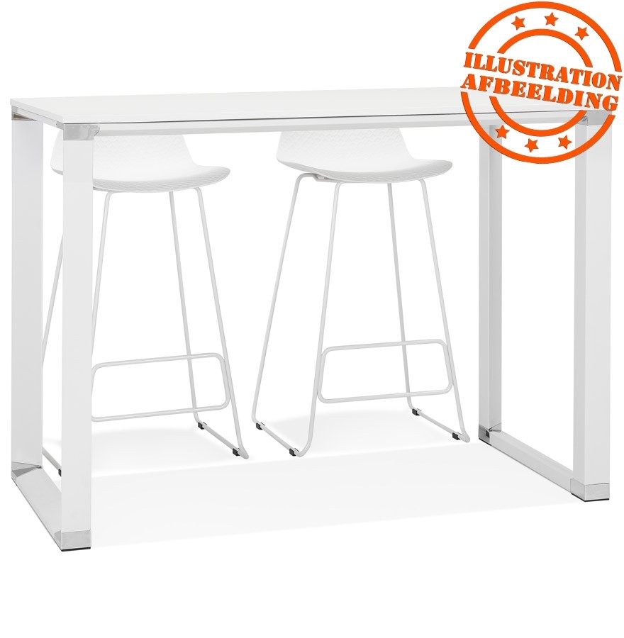 Table haute bureau haut XLINE en bois blanc 140x70 cm