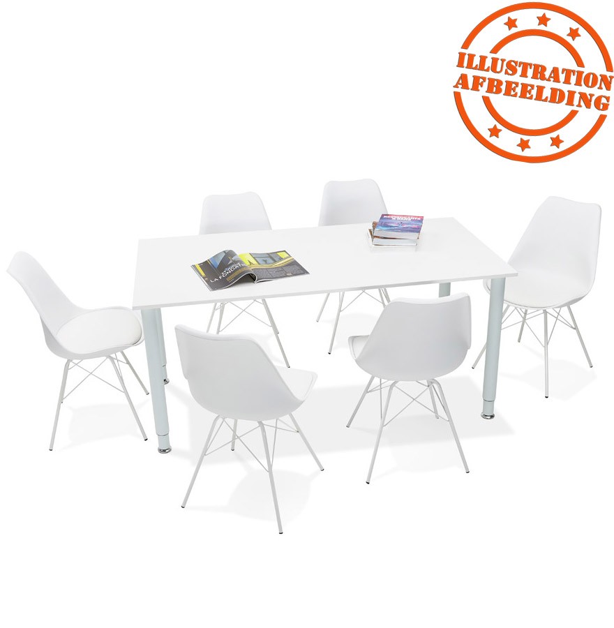 Table de réunion 160x80 cm ou bureau design FOCUS blanc