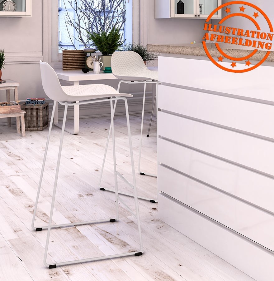 Tabouret snack mi-hauteur BABYLOS MINI blanc design