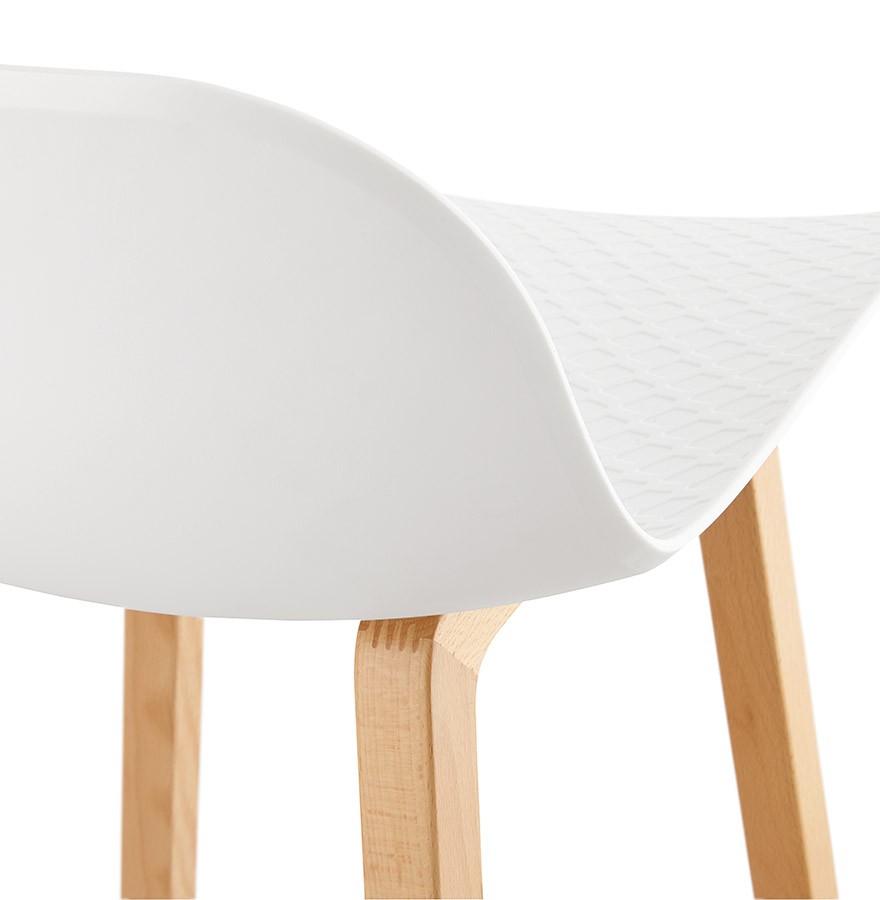 tabouret snack mi-hauteur blanc style scandinave