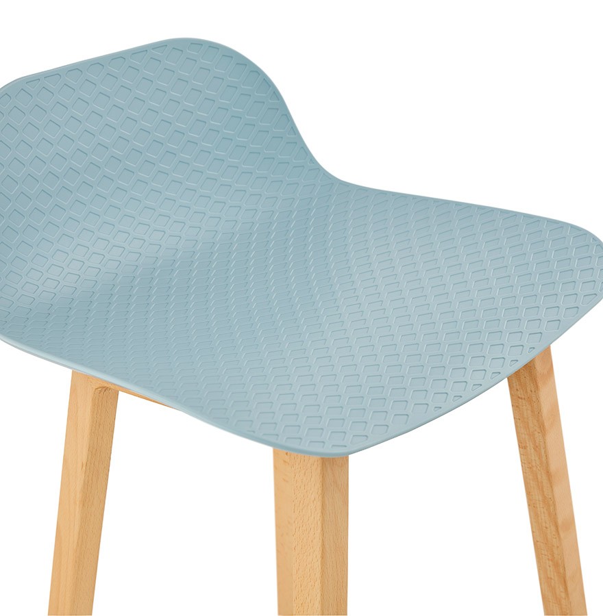 tabouret snack mi-hauteur bleu style scandinave