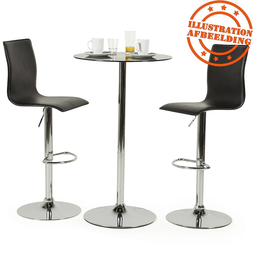 tabouret de bar similicuir noir ALTO