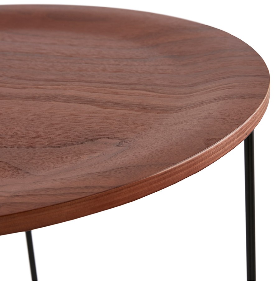 Table d'appoint design noire TSUNAMI